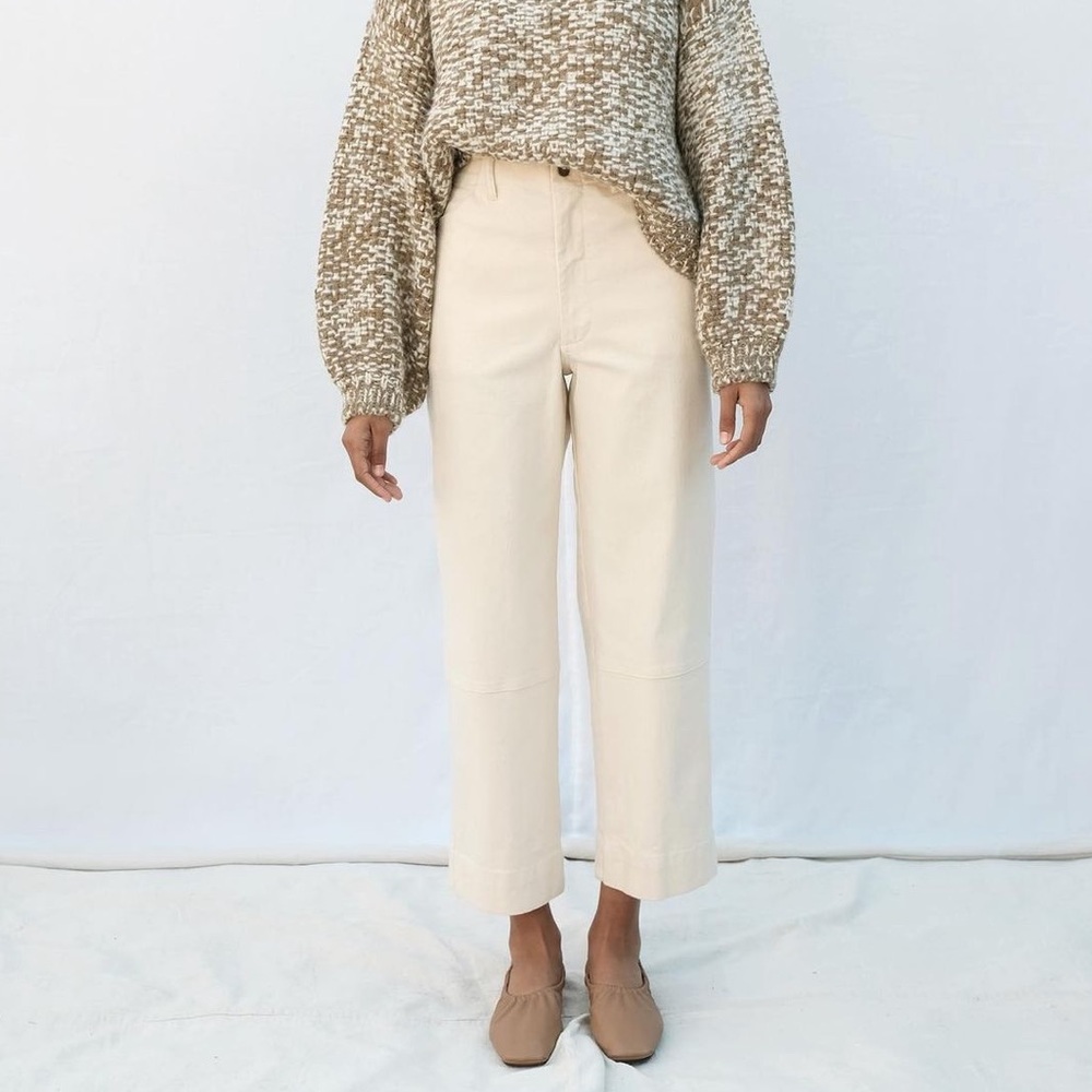 Micaela Greg Seamed Jeans in Cream